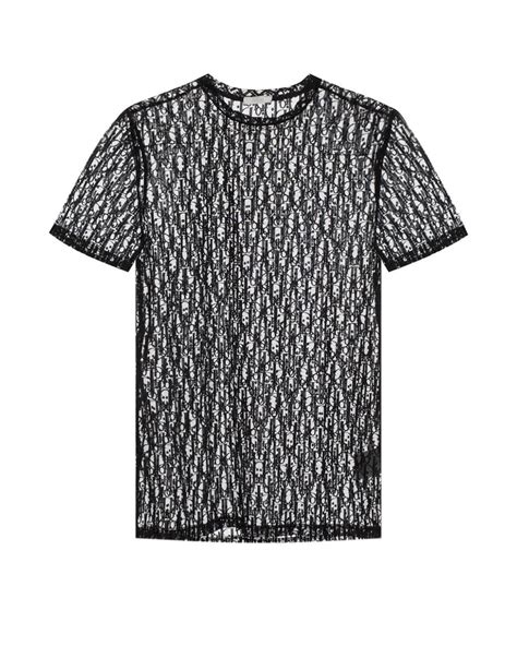 dior sheer t-shirt with logo
